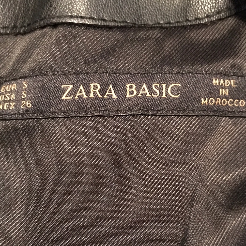 Zara Faux Leather and Wool Little Black Dress - Picture 6 of 6